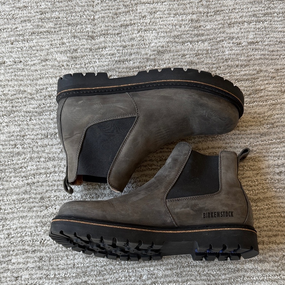 Birkenstock Women's Stalon Nubuck Leather Dark Gray Ankle Boots